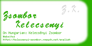 zsombor kelecsenyi business card